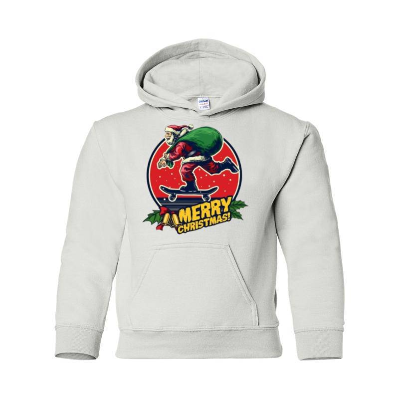 Skate Santa Claus Hooded Sweatshirt