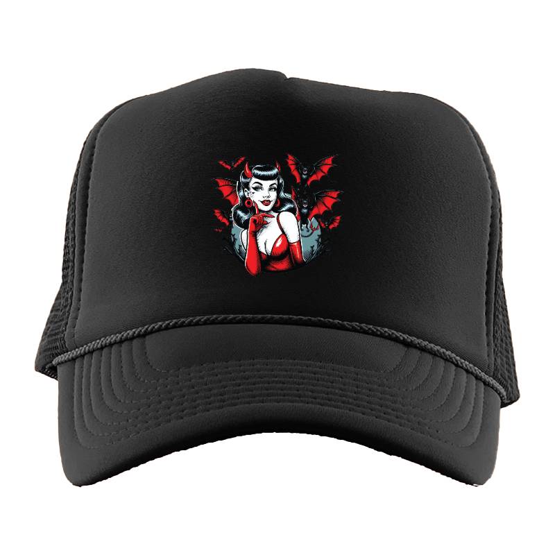 Devil Bats Ladies Fitted Trucker Hat