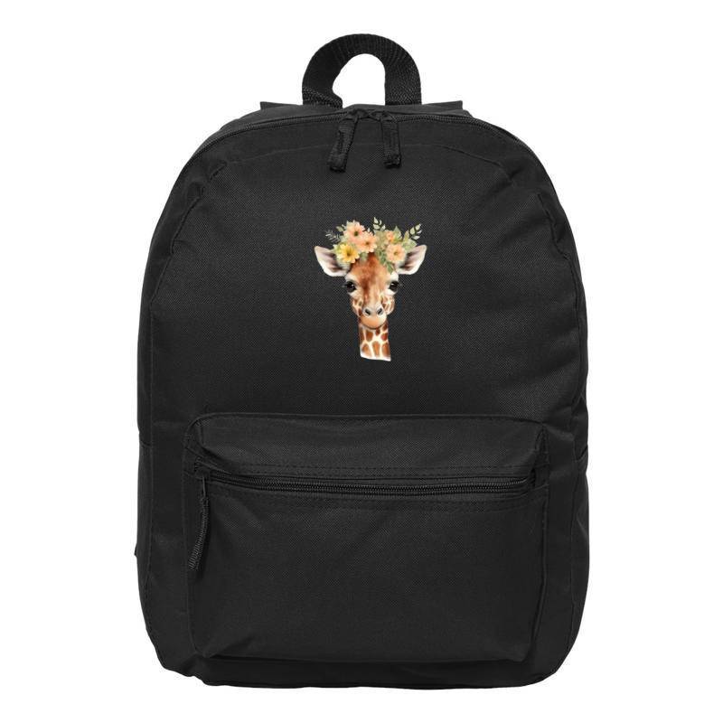 Giraffe with flower Backpack
