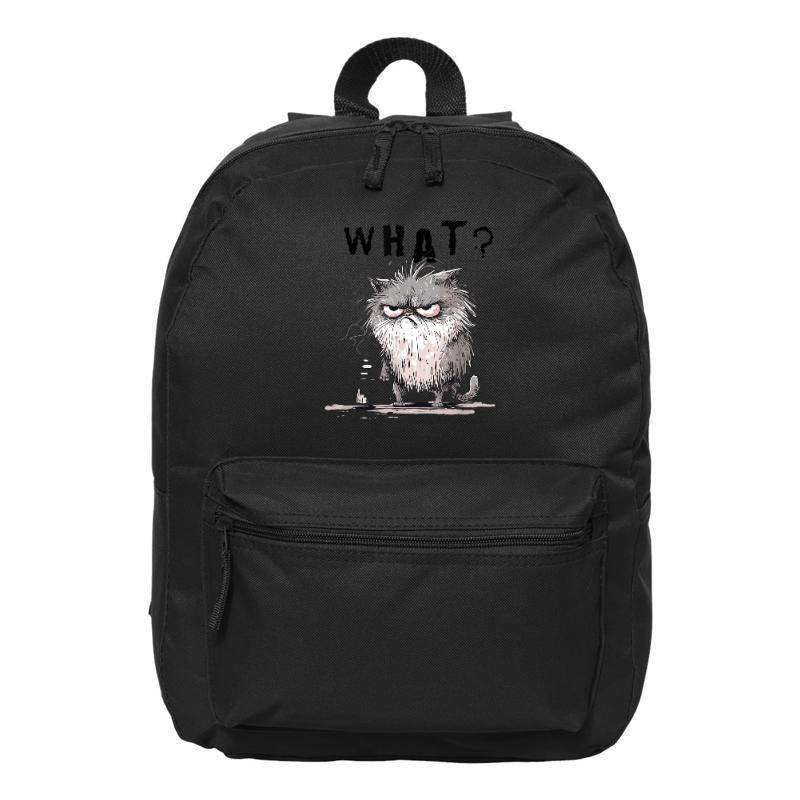 Funny Cat Coffee Sarcastic Meme Frazzled Cat Debie Backpack