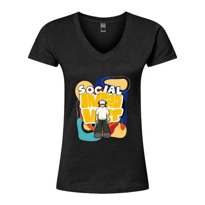 Social Introvert V-Neck T-Shirt