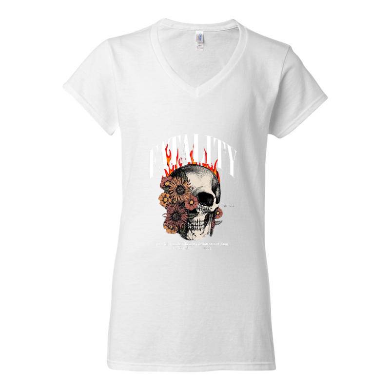 Fatality Skull V-Neck T-Shirt