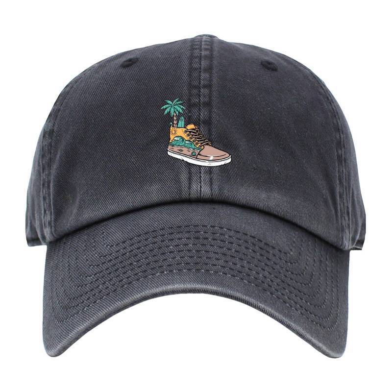 Palm and surf Baseball Cap