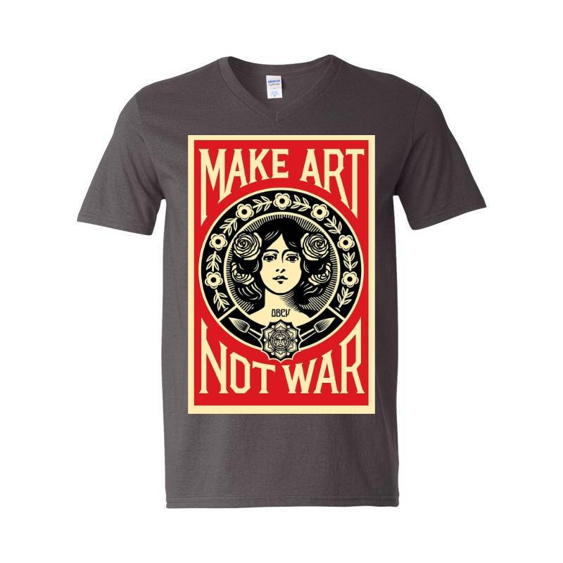 Make Art Not War V-Neck T-Shirt