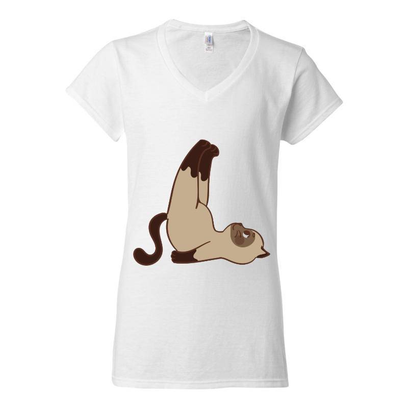 Cat V-Neck T-Shirt