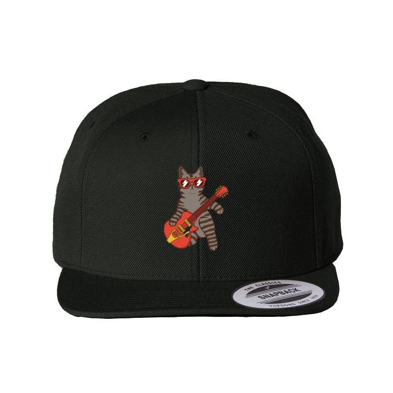 Cat Guitar Snapback Cap