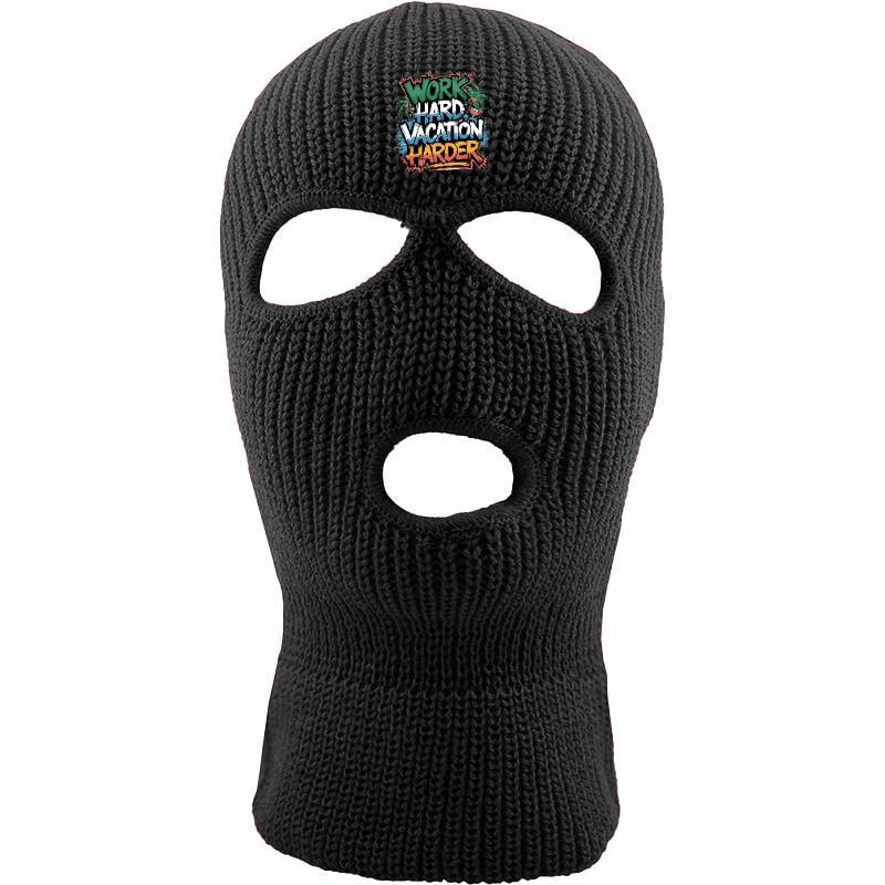 Work Hard Vacation Harder Three hole mask
