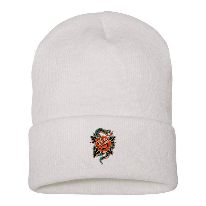Rose and Snake Beanie