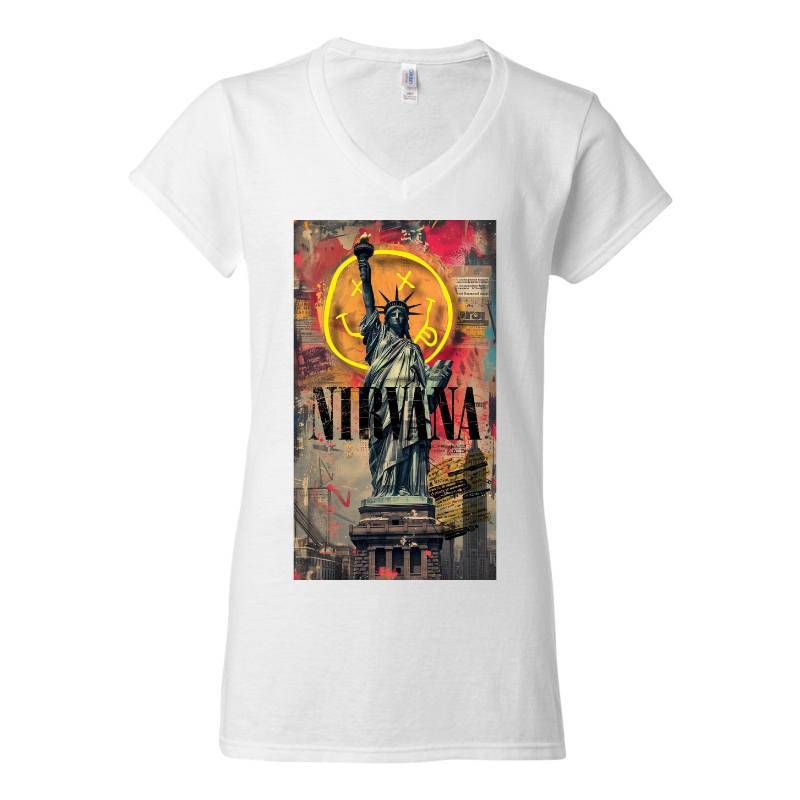 Nirvana America V-Neck T-Shirt