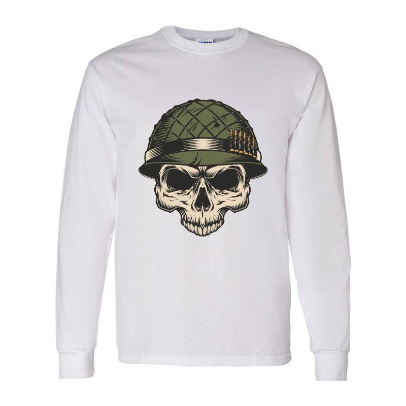 Soldier Skull Long Sleeve Shirt