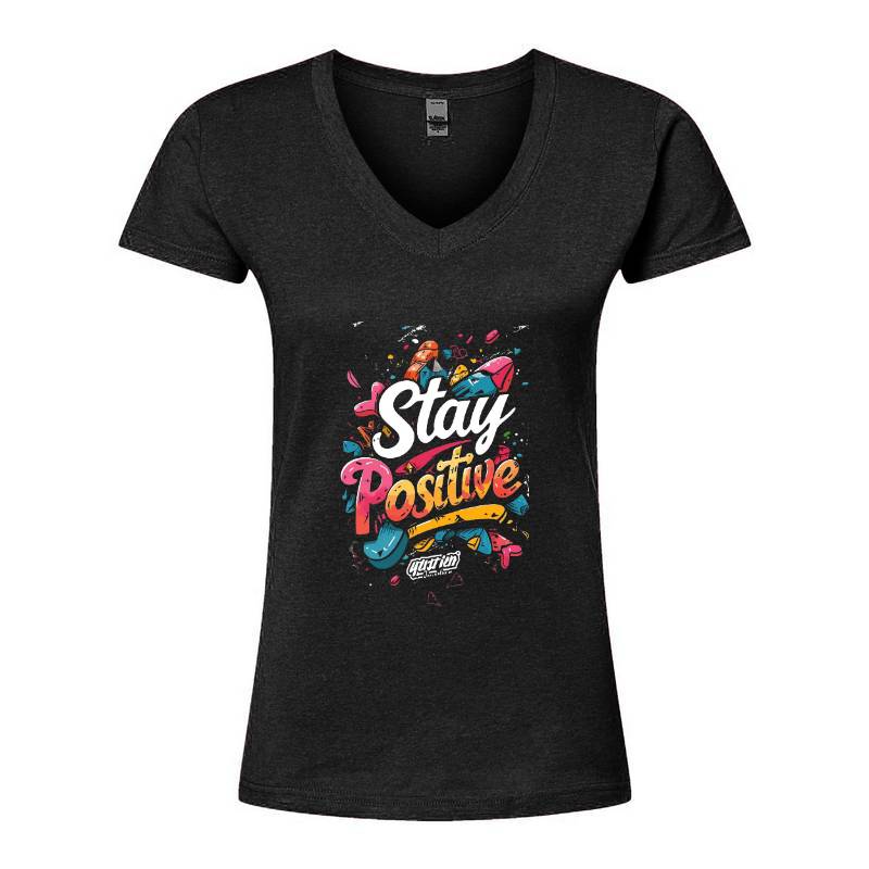 Stay Positive V-Neck T-Shirt