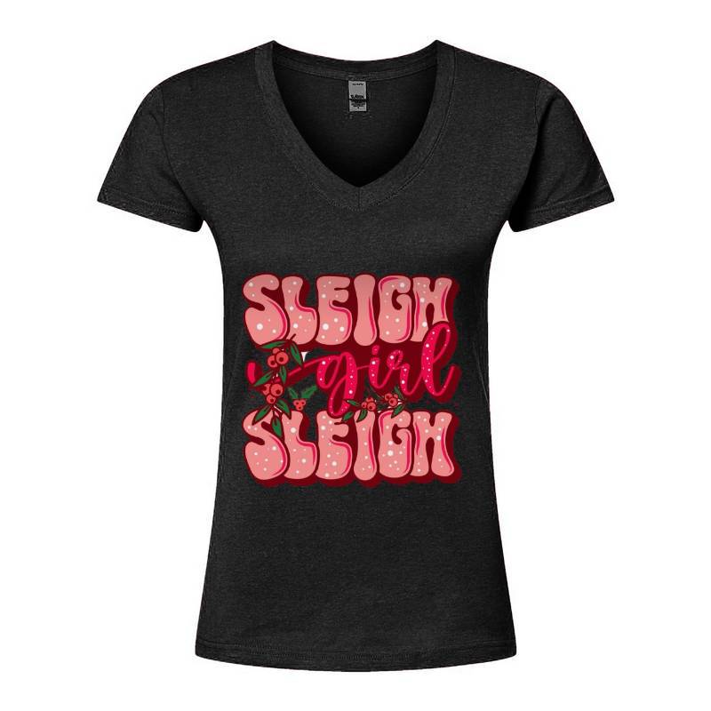 Sleigh Girl V-Neck T-Shirt