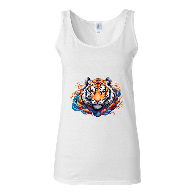 Tiger Head Tank Top T-Shirt