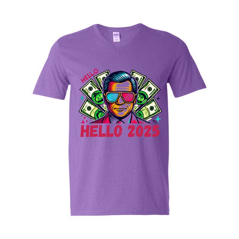 Hello 2025 V-Neck T-Shirt