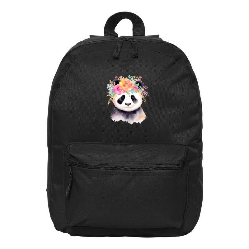 Panda with flowers Backpack