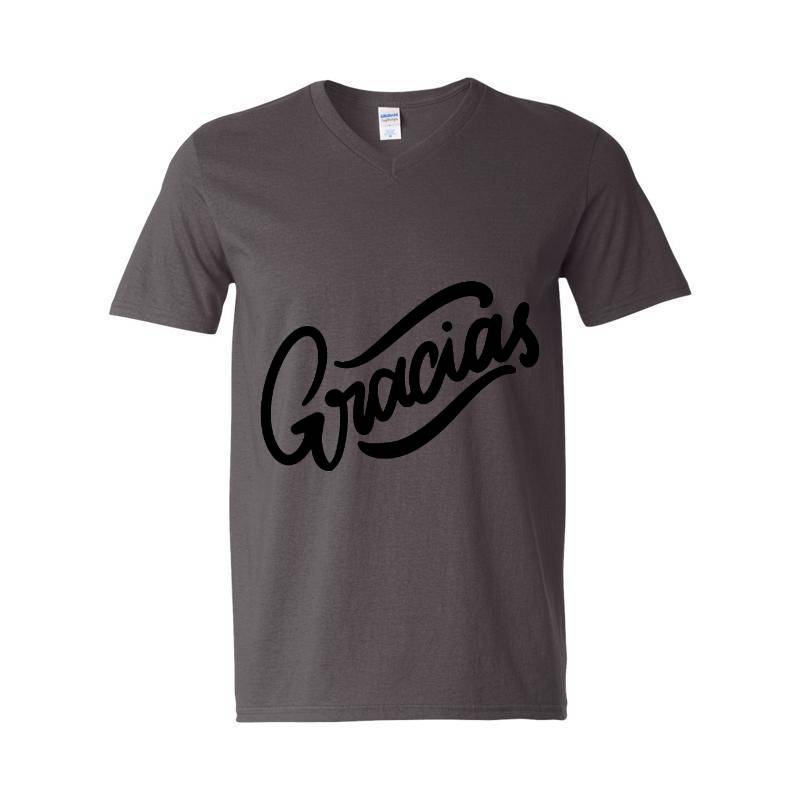 Gracias Black V-Neck T-Shirt