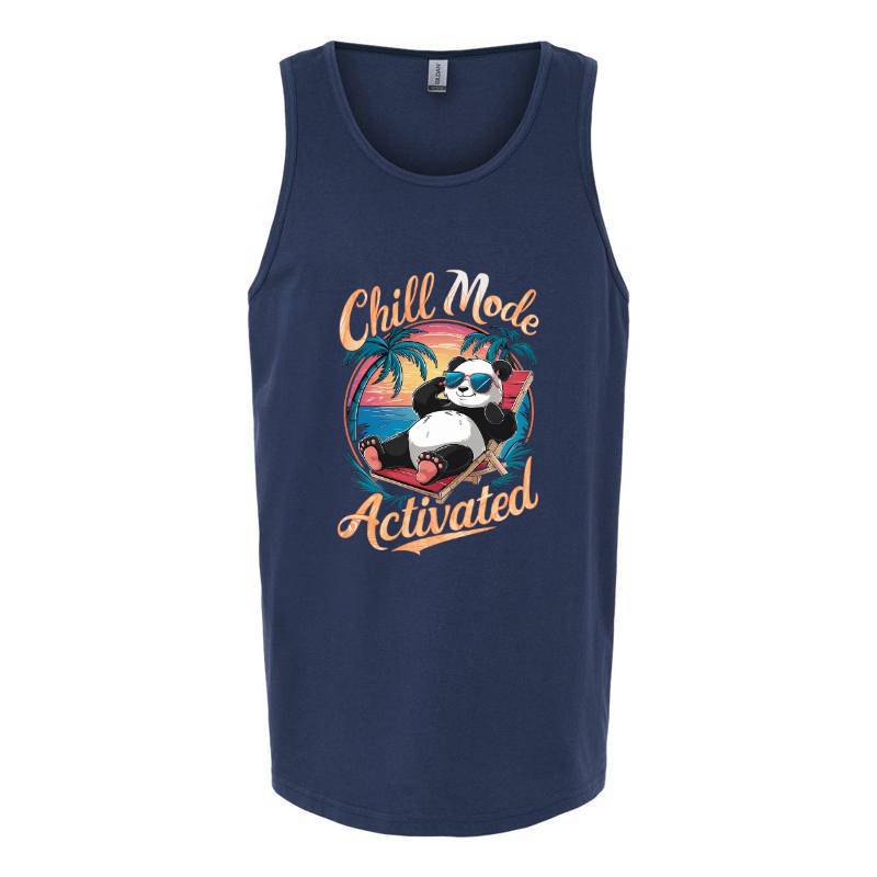 Chill Mode Panda Tank Top T-Shirt