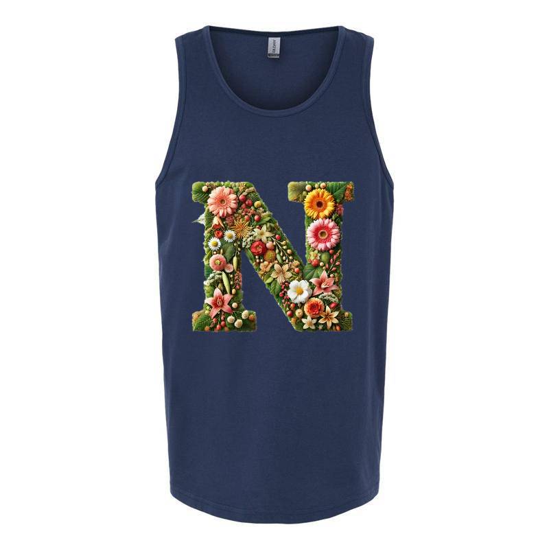 Letter N Tank Top T-Shirt