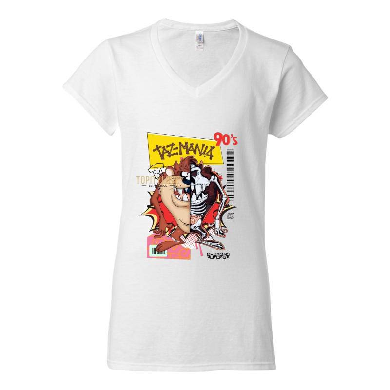 Cartoon V-Neck T-Shirt