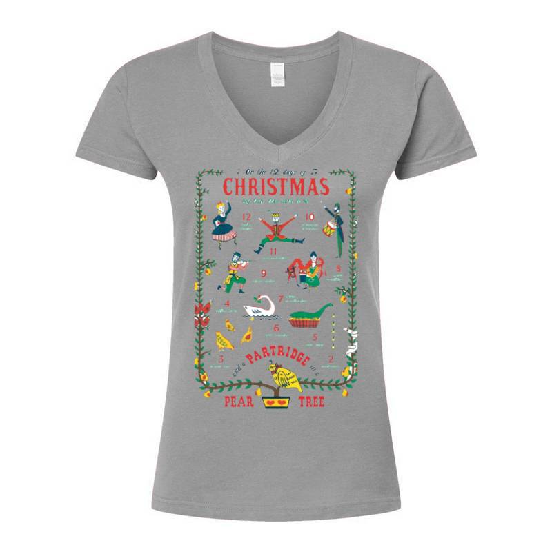 12 Days Of Christmas V-Neck T-Shirt