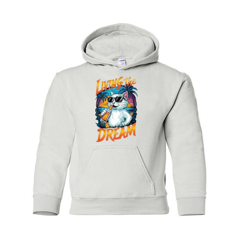 Living The Dream Cat Hooded Sweatshirt
