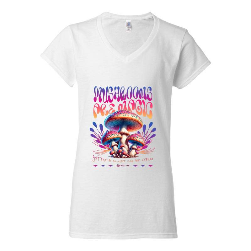 Mushrooms Are Magic V-Neck T-Shirt