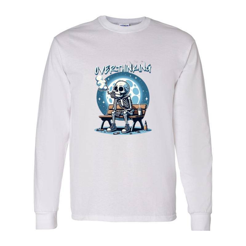 Overthink Skull Long Sleeve Shirt