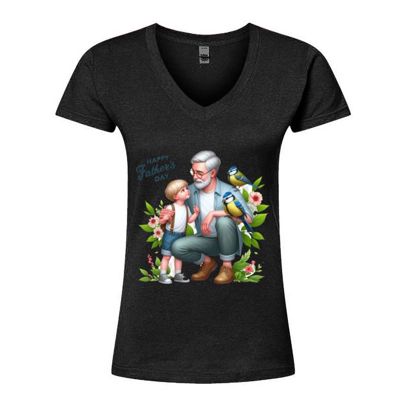 Happy Fathers Day V-Neck T-Shirt