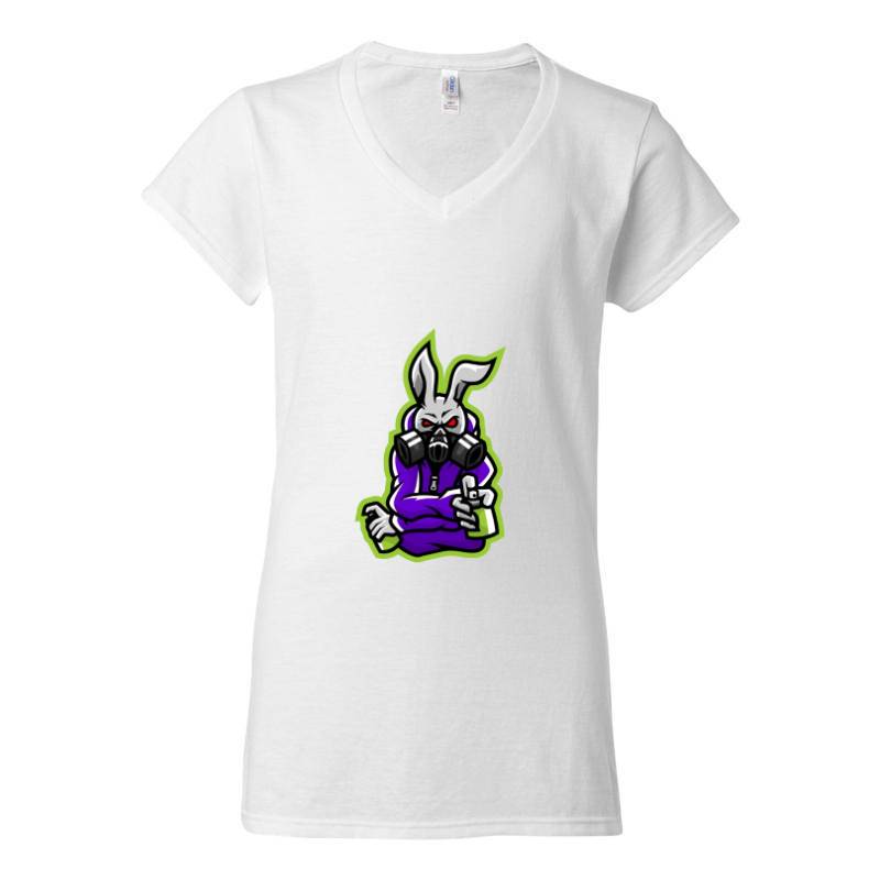 Rabbit art V-Neck T-Shirt