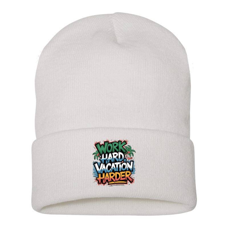 Work Hard Vacation Harder Beanie