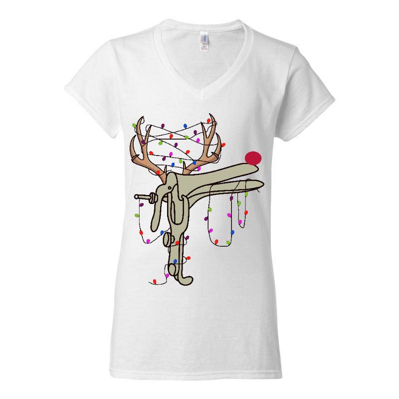 Festive Clampdeer V-Neck T-Shirt