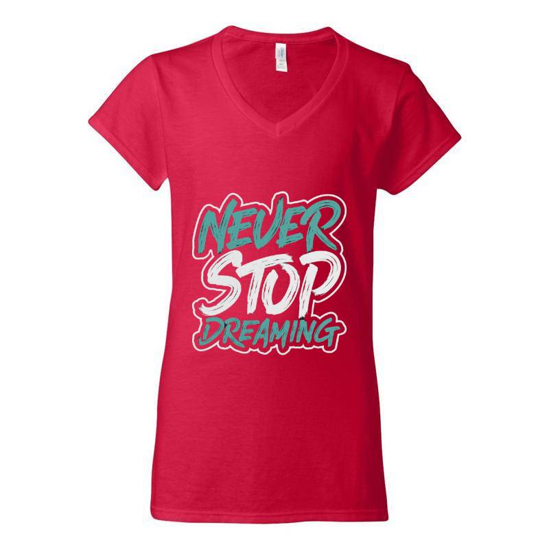 Never Stop V-Neck T-Shirt