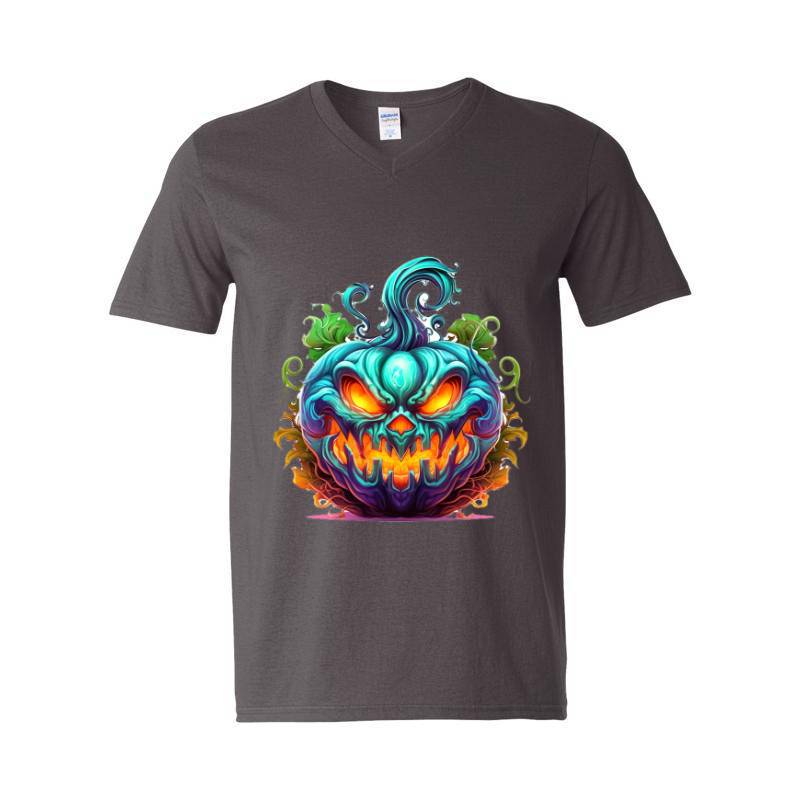 Scary Pumpkin V-Neck T-Shirt