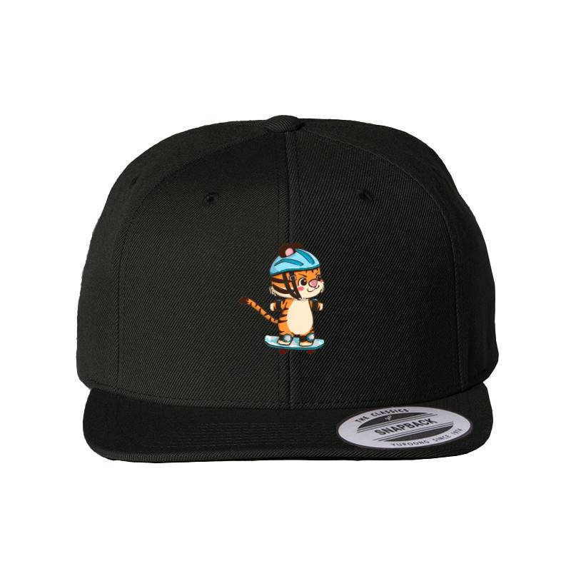 Skating Cat Snapback Cap