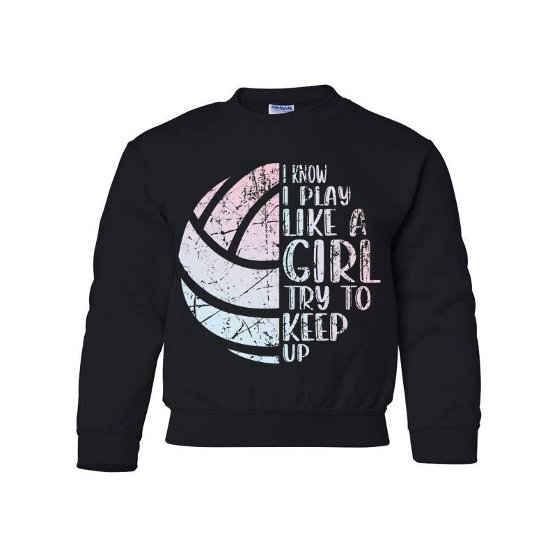 Play Like A Girl Youth Crewneck Sweatshirt 