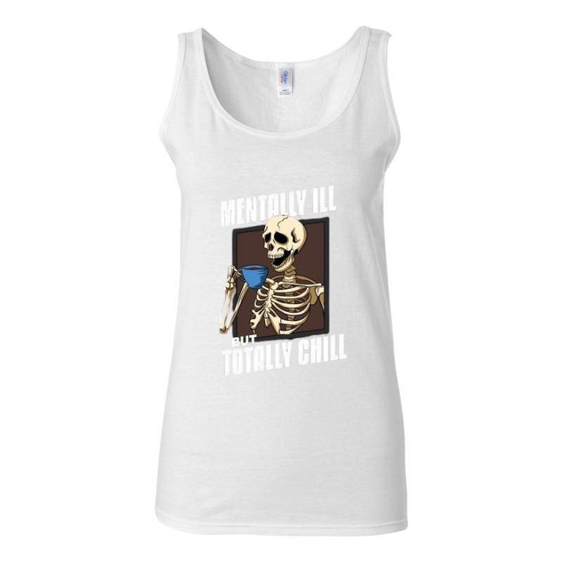 Mentally ill Skull Tank Top T-Shirt