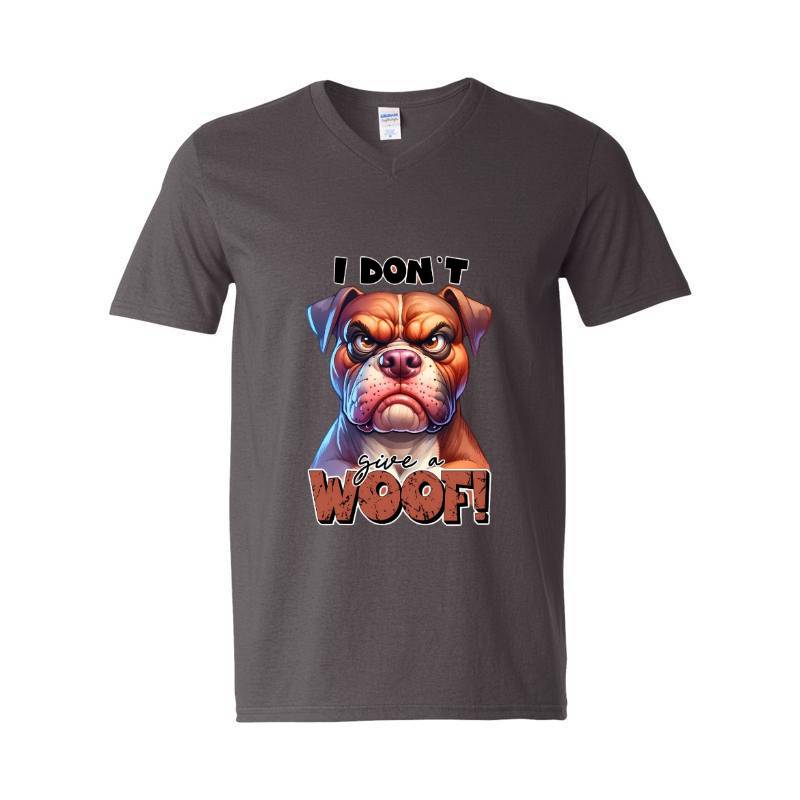 I Don't Give A Woof V-Neck T-Shirt