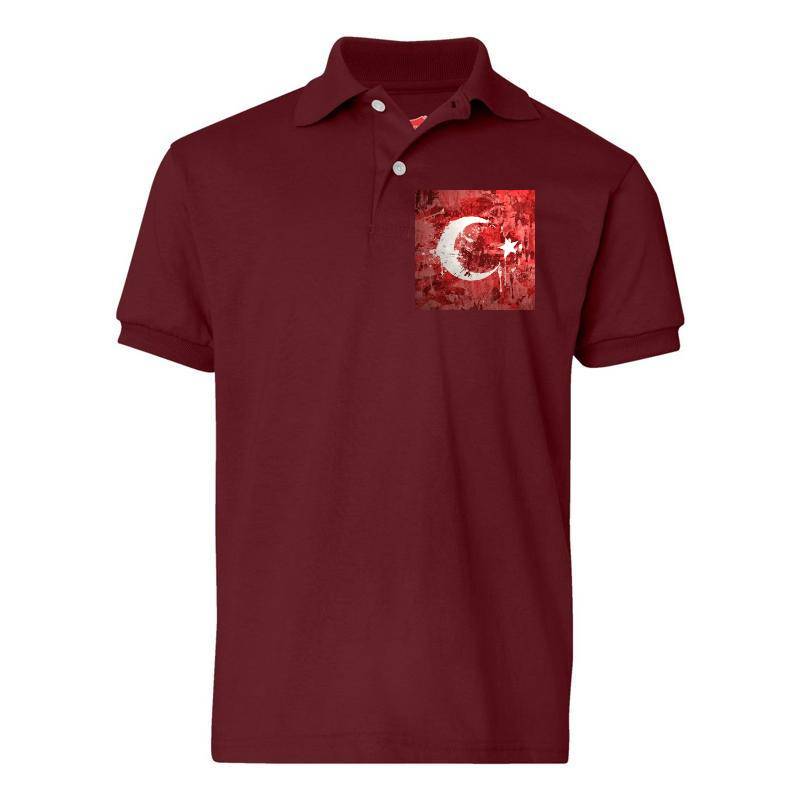 Turkiye Flag Polo T-Shirt