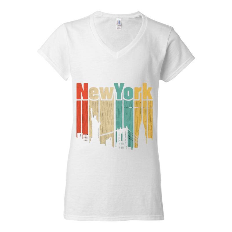 New York V-Neck T-Shirt