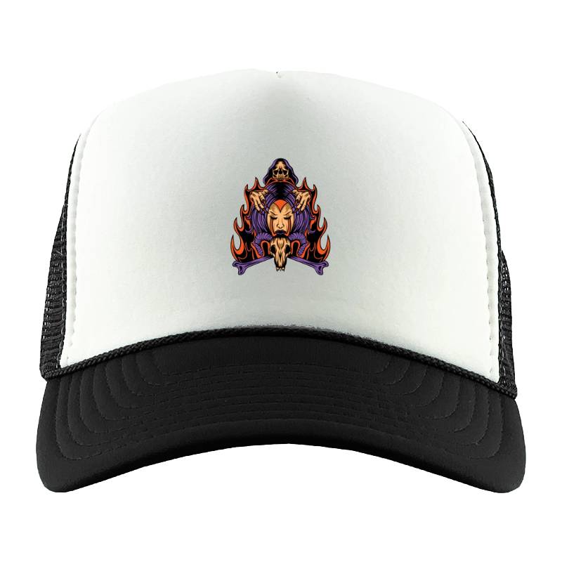 Wizard Skull Trucker Hat