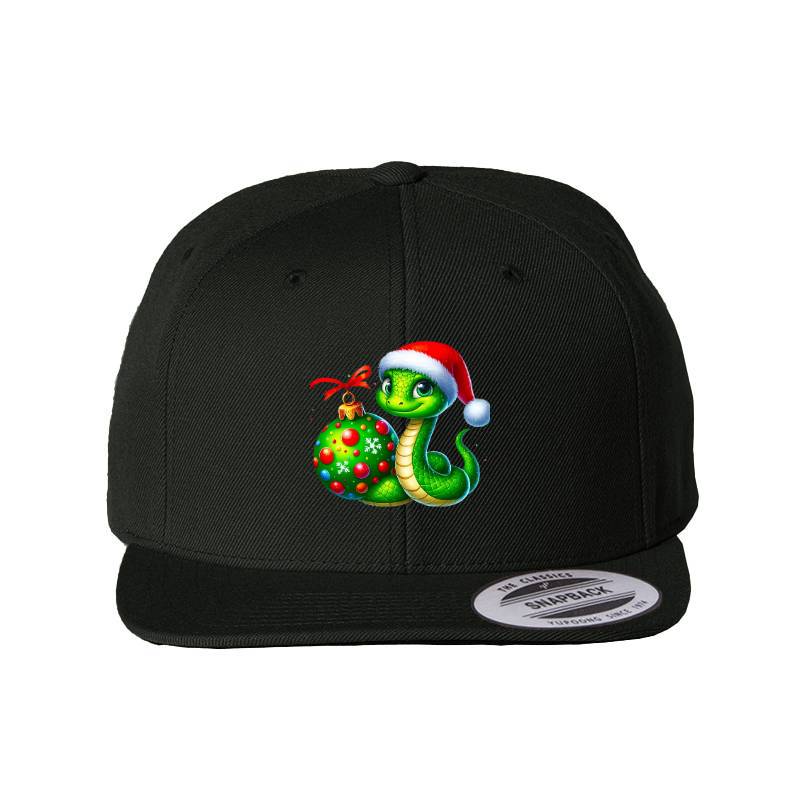 Christmas Snake Snapback Cap