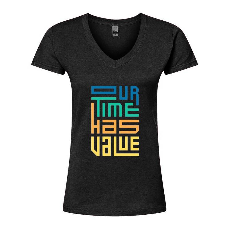 Time Has Value V-Neck T-Shirt