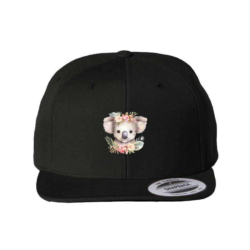 Koala with flower Snapback Cap