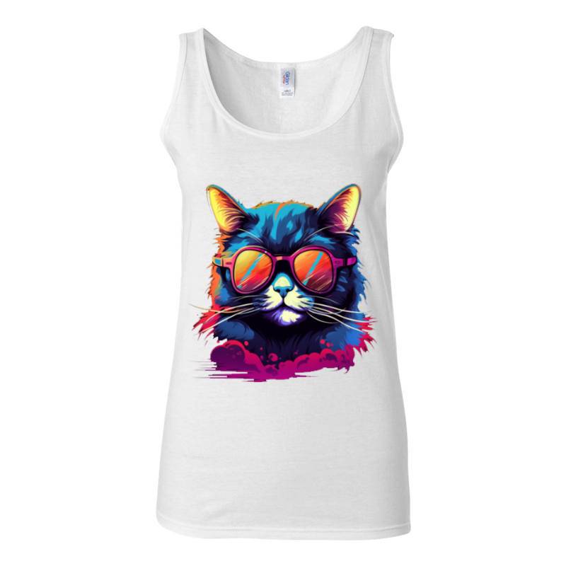 Sly Cat Tank Top T-Shirt