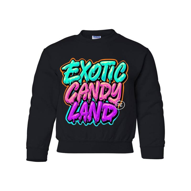Exotic Candy Land Youth Crewneck Sweatshirt 