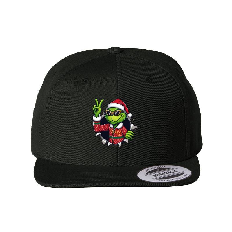 Grinch Peace Snapback Cap