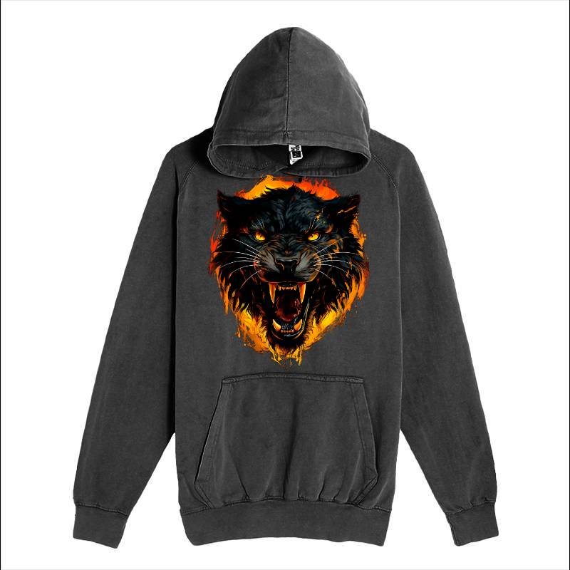 Night Wolf Ladies Fitted Hoodie