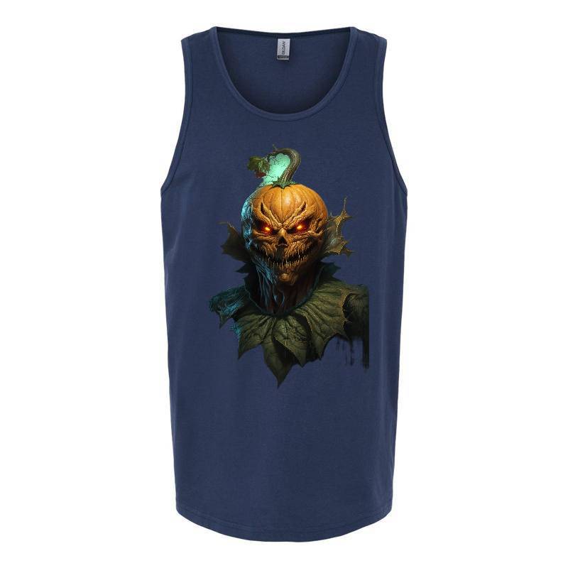 Halloween Pumpkin Head Tank Top T-Shirt