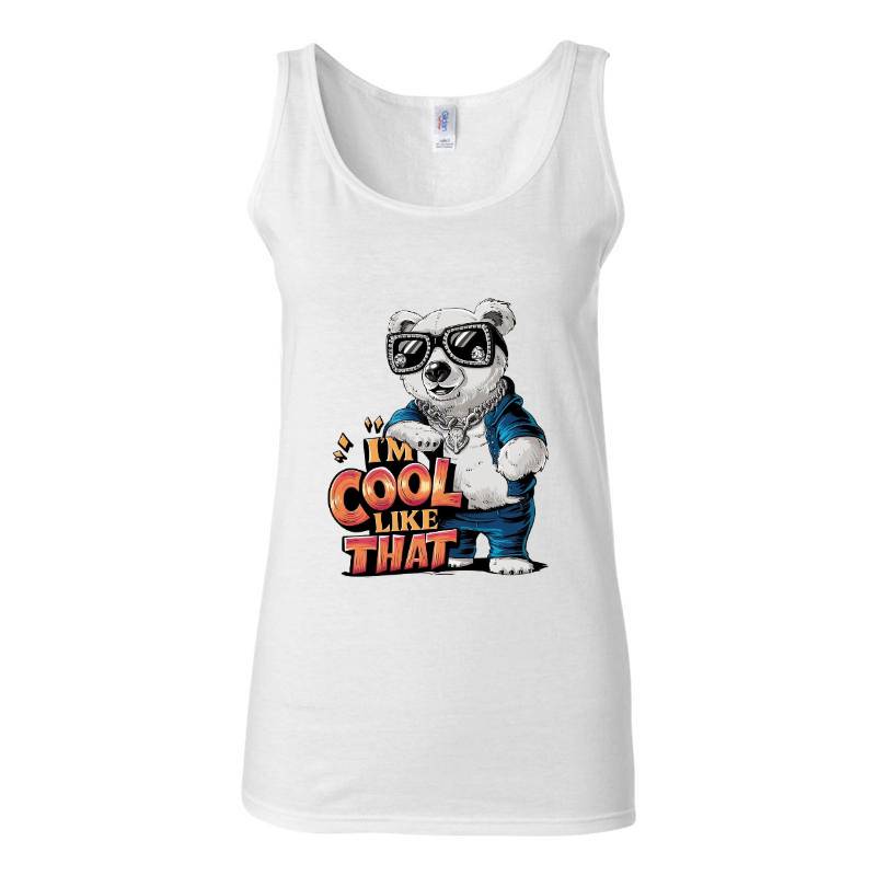 Cool Panda Tank Top T-Shirt