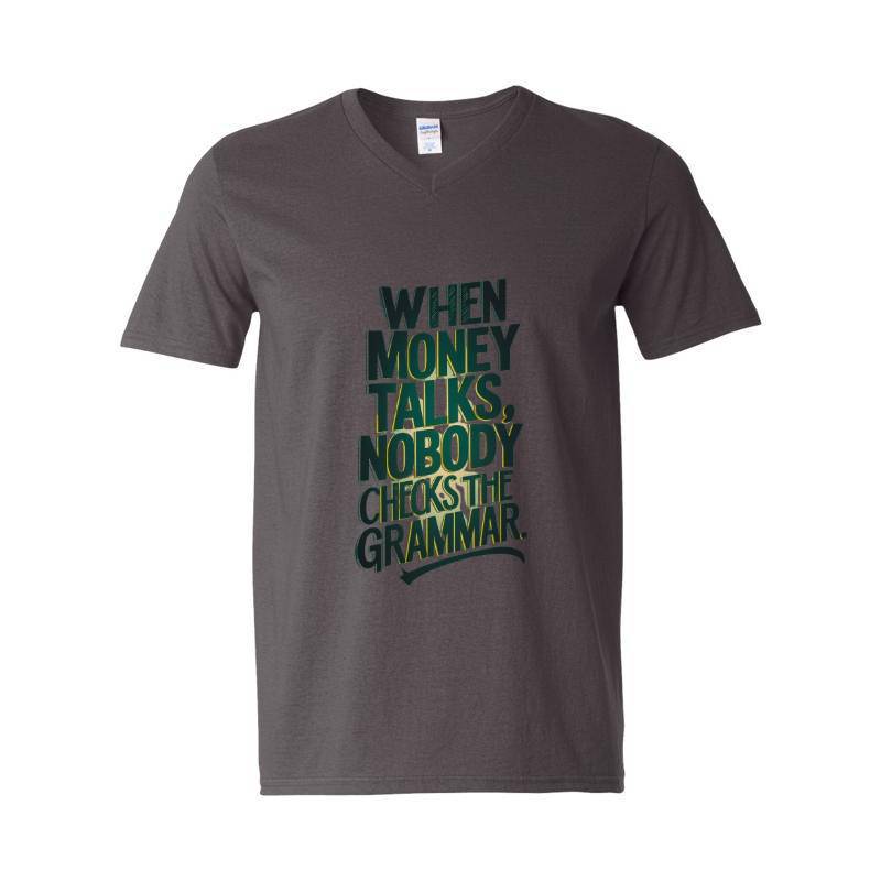 Money Talks V-Neck T-Shirt